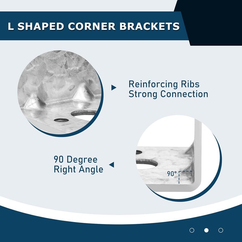 MOZCORN 20 Pack Small L Corner Brackets for Wood 90 Degree Angle Brackets, Adjustable Corner Brace, Anti-Rust and Reinforcing, 2MM Thickness,1.57x1.57x2.76in - Image 4